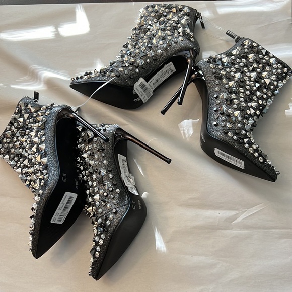 Steve Madden Shine Rhinestone Embellished Booties - Picture 12 of 14